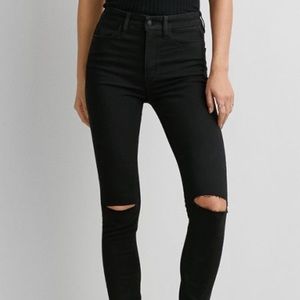 American Eagle super high-rise black jeggings